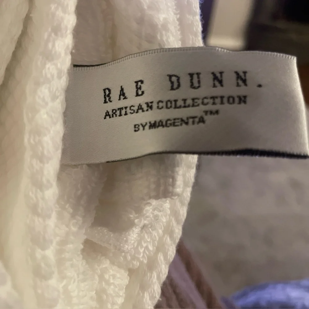 Rae Dunn Artisan Collection by Magenta set of 2 HIS Hand Towels. 100% Cotton